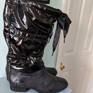 Aerosols tall rain boots. Black size 11 Women.
